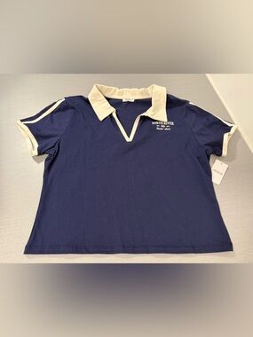 Ardene North River Polo Top Blue White NWT Women’s Size XL